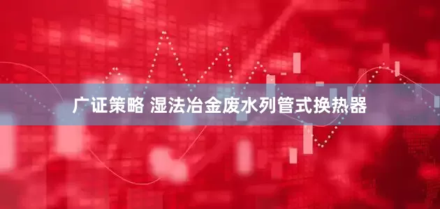 广证策略 湿法冶金废水列管式换热器